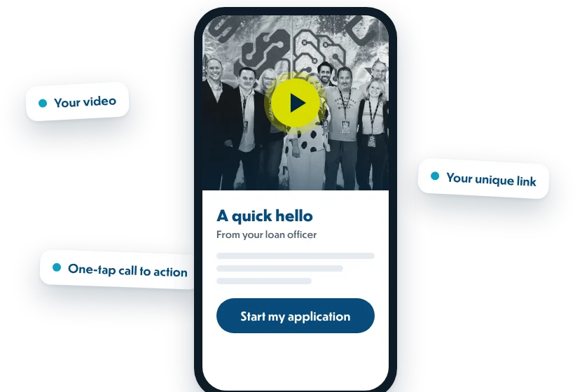 Illustration of a shareable video page on a phone